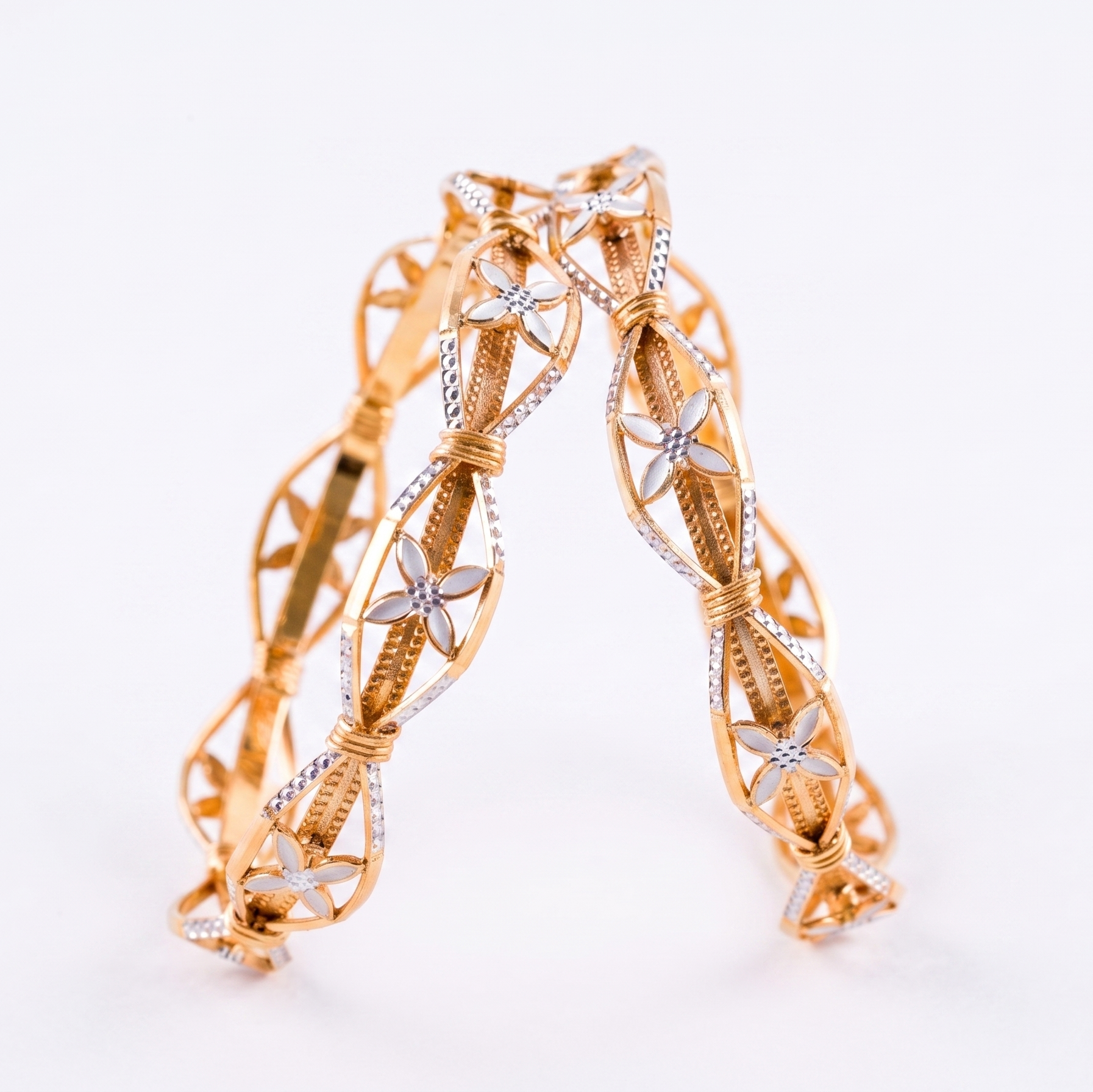 Rodium Cutting Bangle hover