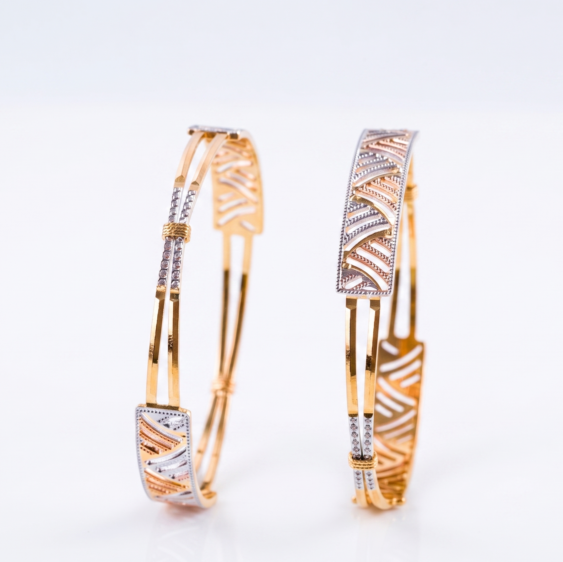 Rodium Cutting Bangle hover