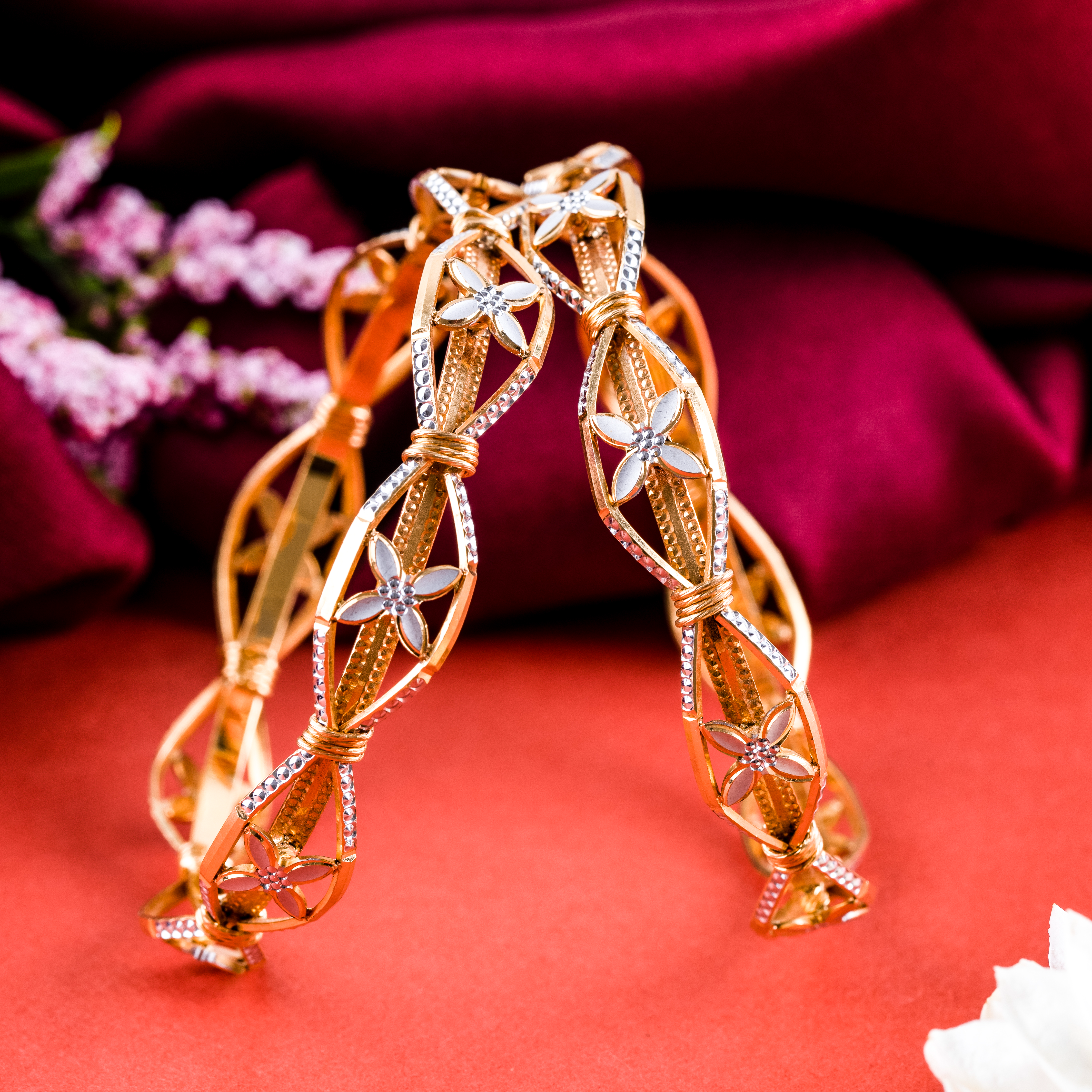 Rodium Cutting Bangle