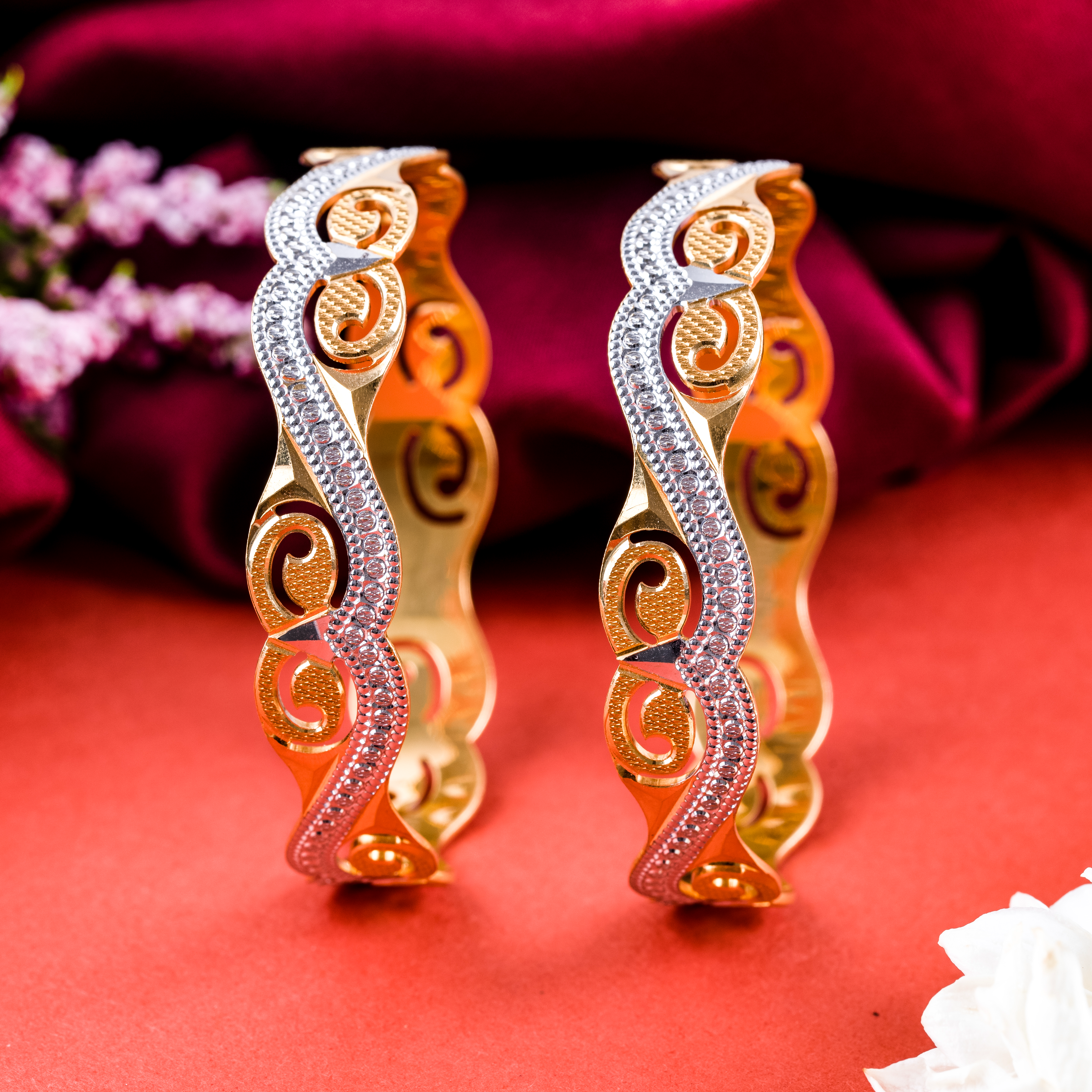 Rodium Cutting Bangle