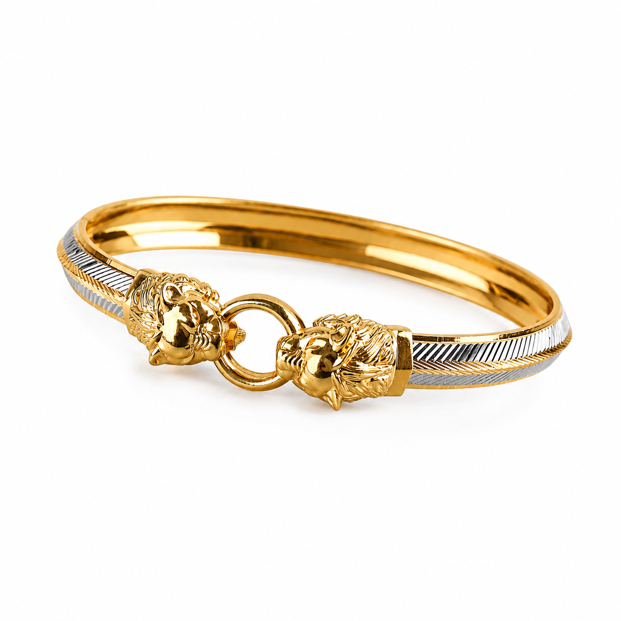Mens Lion Face Kada hover