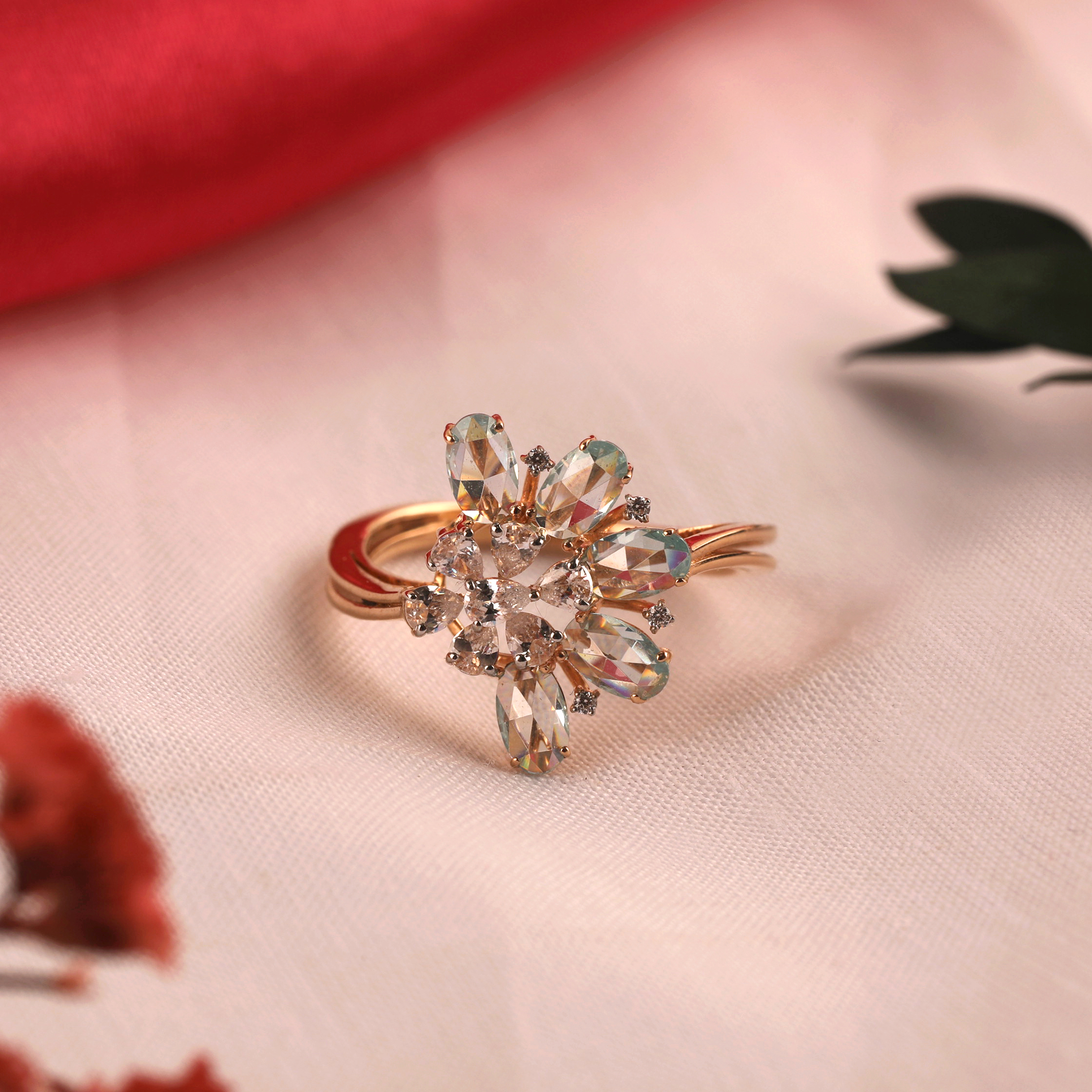 Pastel stone ring